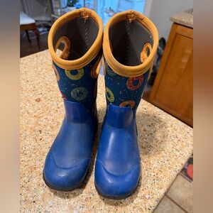 Bogs -4° Kids Blue Donut Rain/Snow Boots